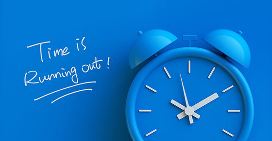 Time is Running Out Concept with alarm clock aside 3d rendering Demo