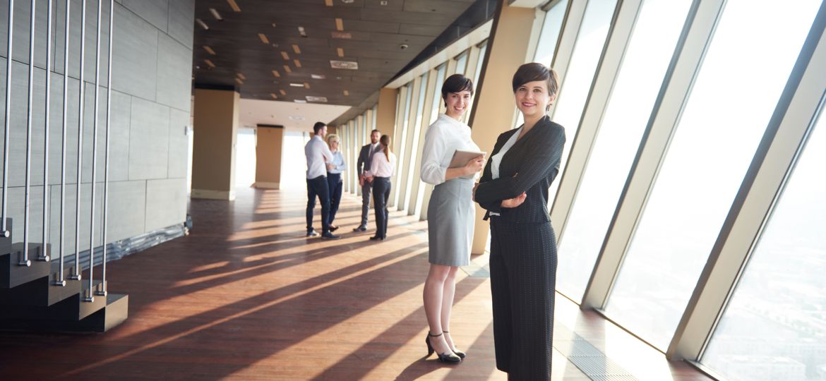 business people group females as team leaders